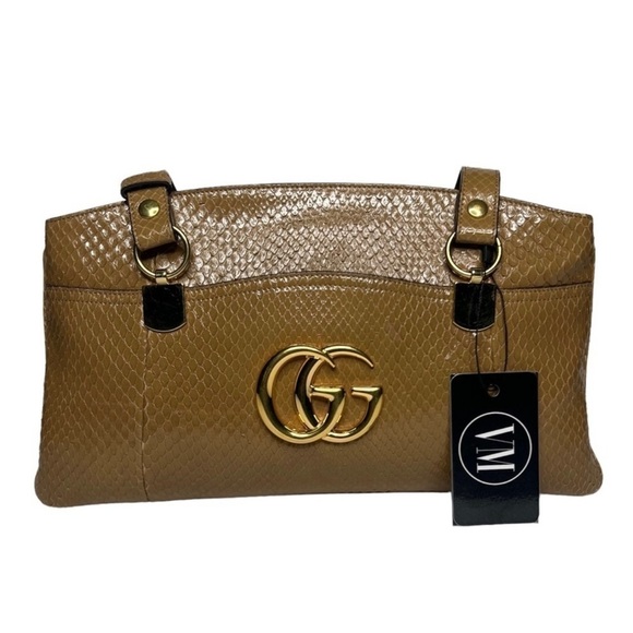 GUCCI ARLI PYTHON TOP HANDLE BAG W/ DUST BAG - Picture 13 of 14